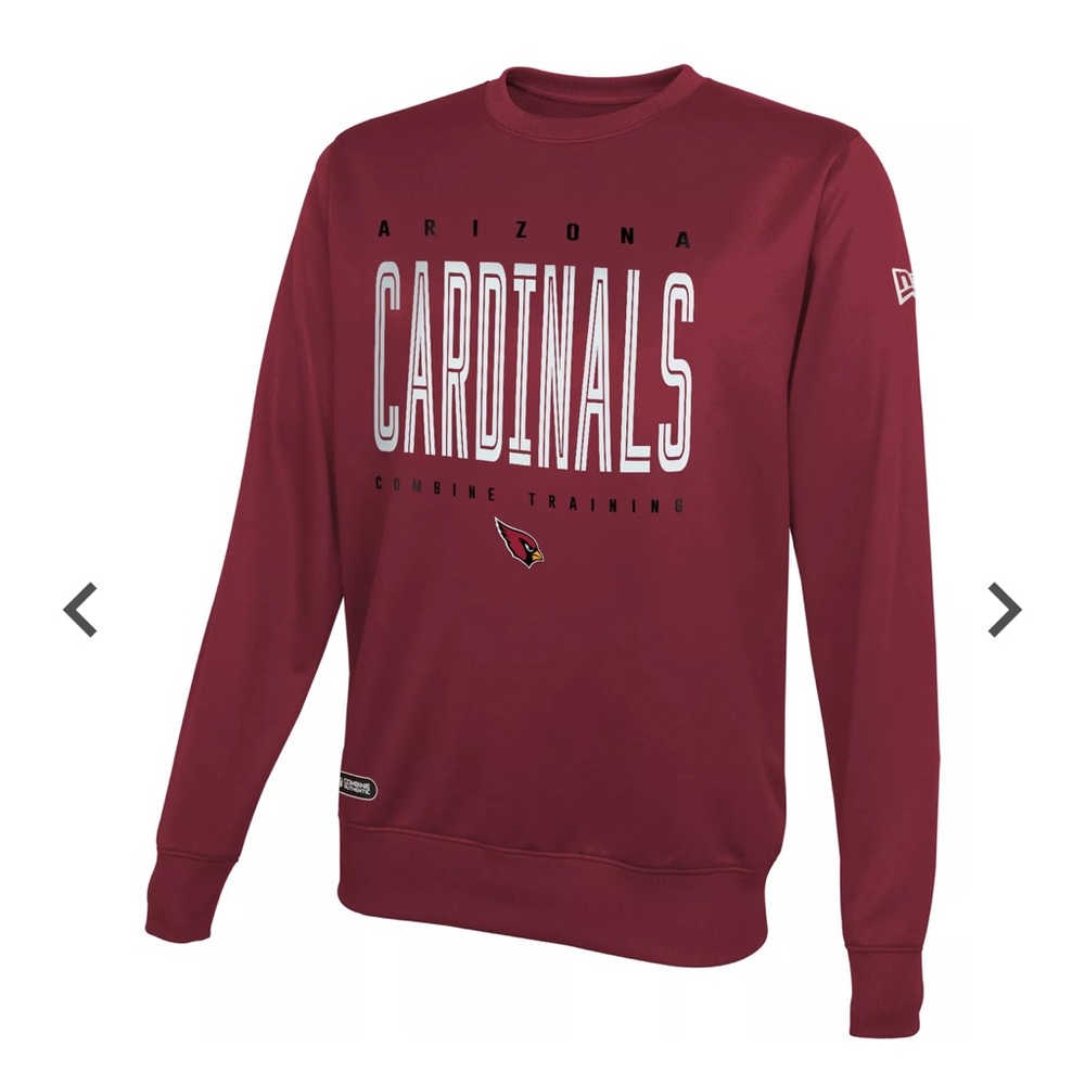 New Era Men's Small Arizona Cardinals Combine Top Pick Red Crew Sweatshirt
